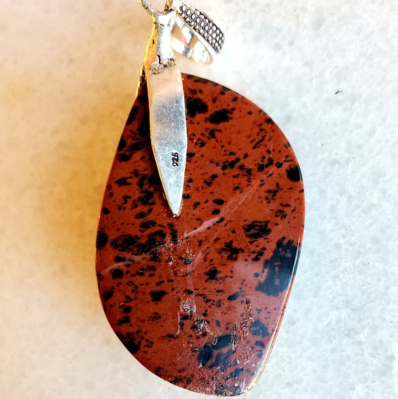 New Mahogany Obsidian 925 Silver Claw Foot Pendant. - Picture 9 of 16